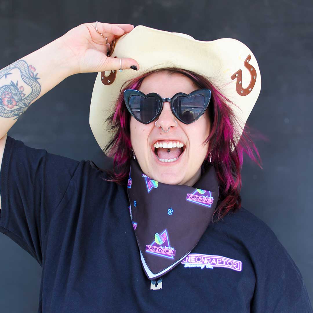 Neon Raptor Hoppy Bandana
