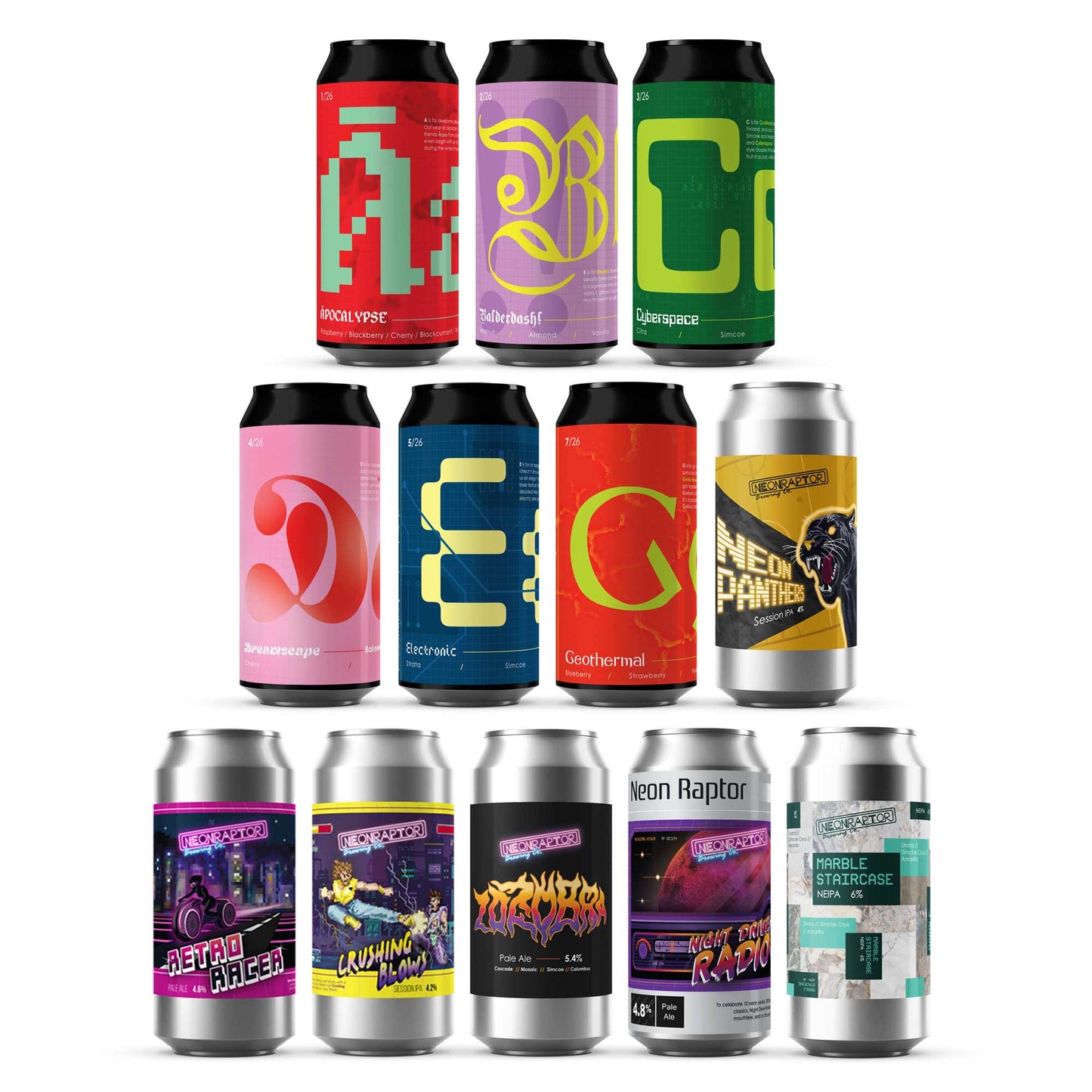 Neon Raptor Discovery Box (12 Pack)