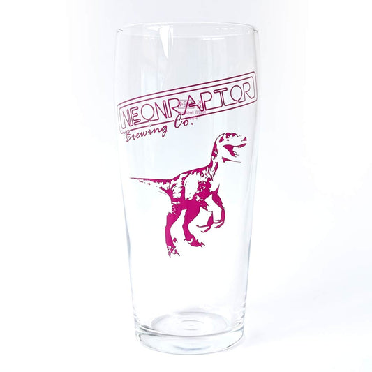 Pink Raptor Pint Glass